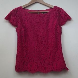 C. Wonder Fuchsia Lace Top Size 2